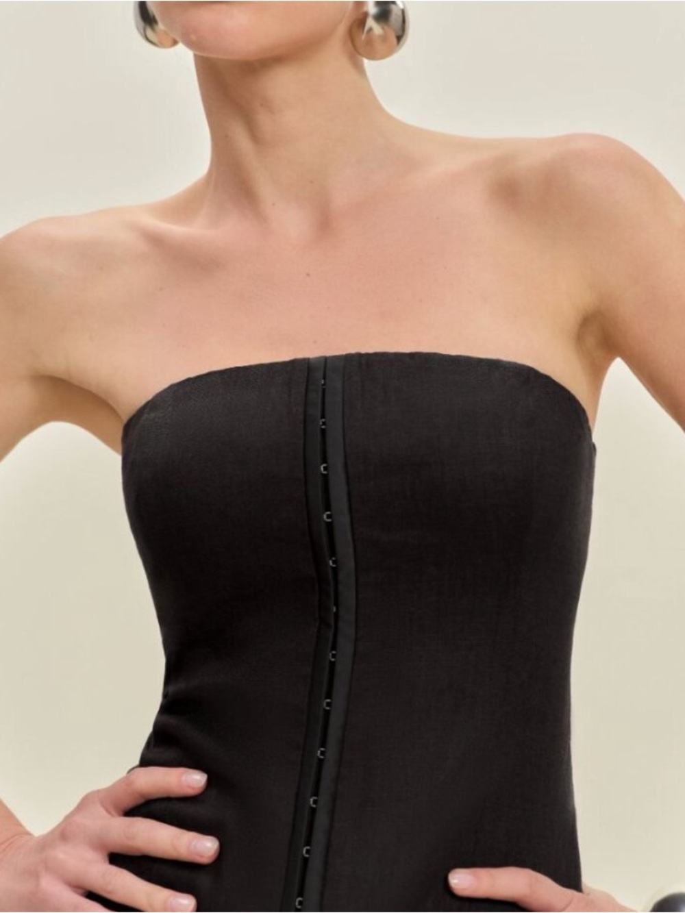 Reformation Black Strapless Top